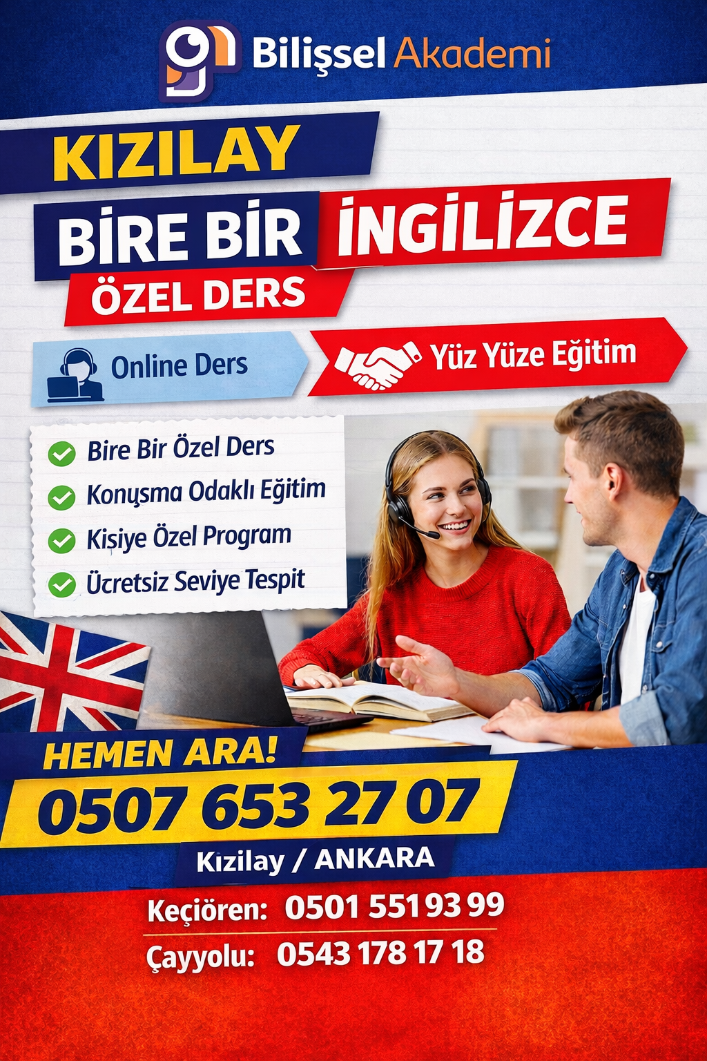 Kızılay’da bire bir İngilizce özel ders